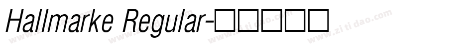 Hallmarke Regular字体转换